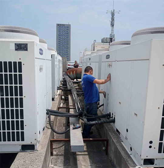 兴国中央空调制热和不制冷系统维修方法